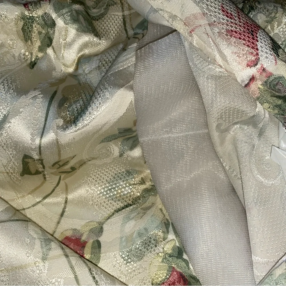 2 Burlington Home Rose Floral Damask King Size Shabby Chic Cottage Pillow Shams